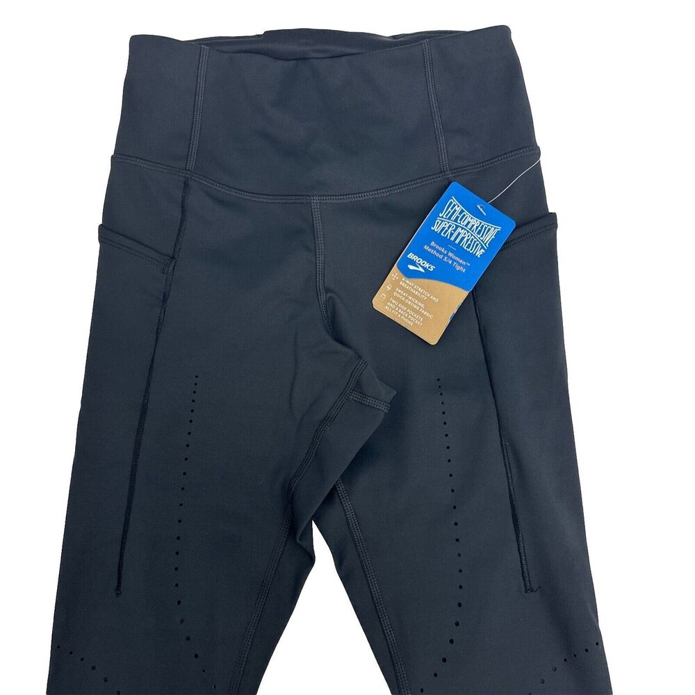 Brooks‎ Method 3/4 Tight Women's Running Color Black Size XS New - Picture 3 of 16